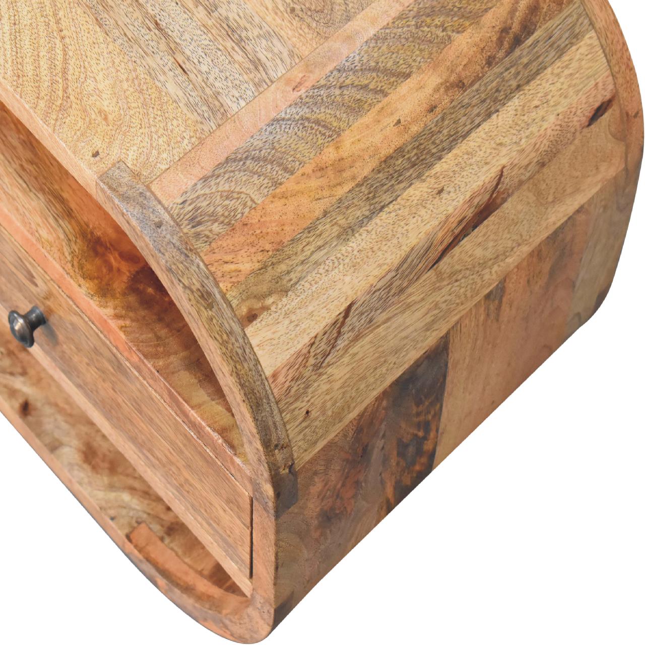 Chestnut Curved Edge Media Unit with 2 Drawers